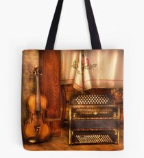 The Violin and the Accordian Tote Bag