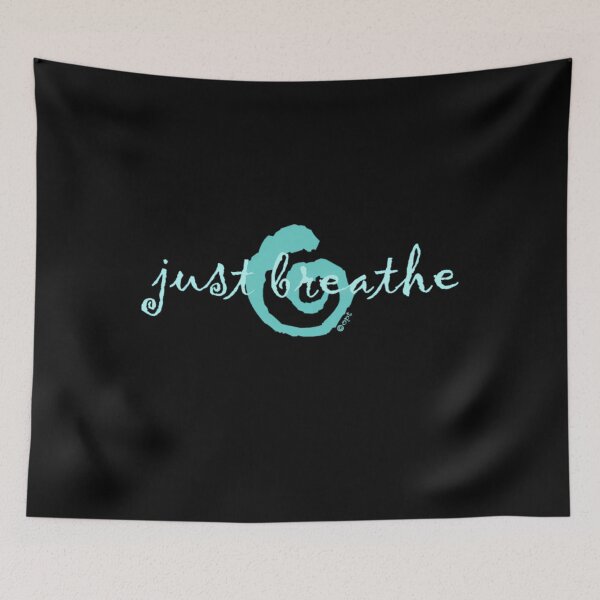 Item preview, just breathe aqua (dark tee)  	 designed and sold by ulfdfvqqb23.
