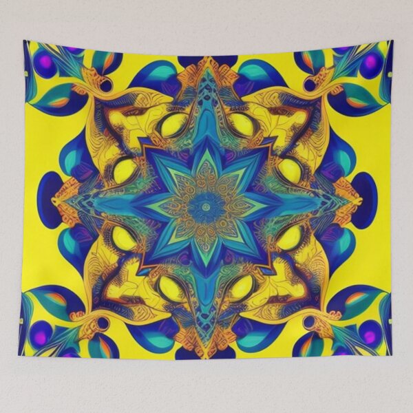 Item preview, Boho chic en amarillo y azul designed and sold by Roxburylane.