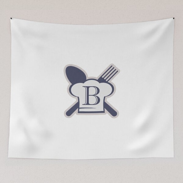 Item preview, Monogram B Chef Hat Fork and Spoon designed and sold by simplymonogram.