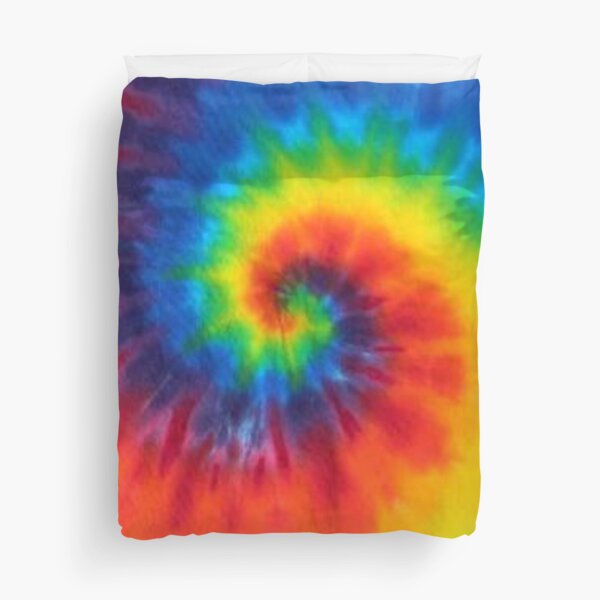 tie dye swirl rainbow Duvet Cover