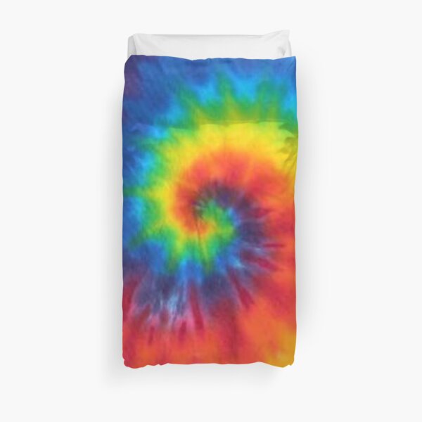 tie dye swirl rainbow Duvet Cover