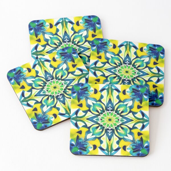 Item preview, Boho watercolor yellow blue  designed and sold by Roxburylane.