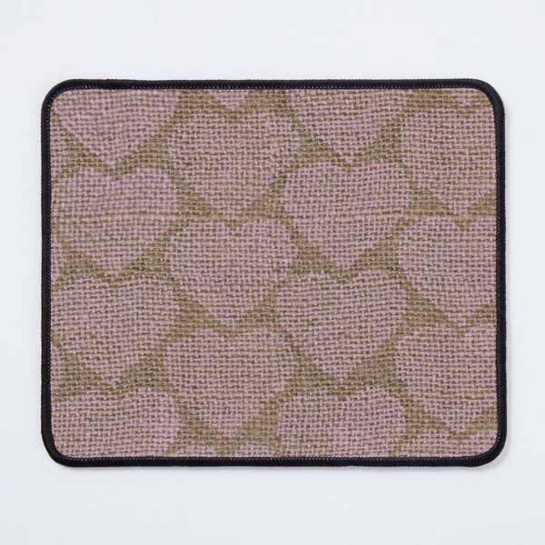 Item preview, Pink Hearts on Hessian designed and sold by Jaana Day.