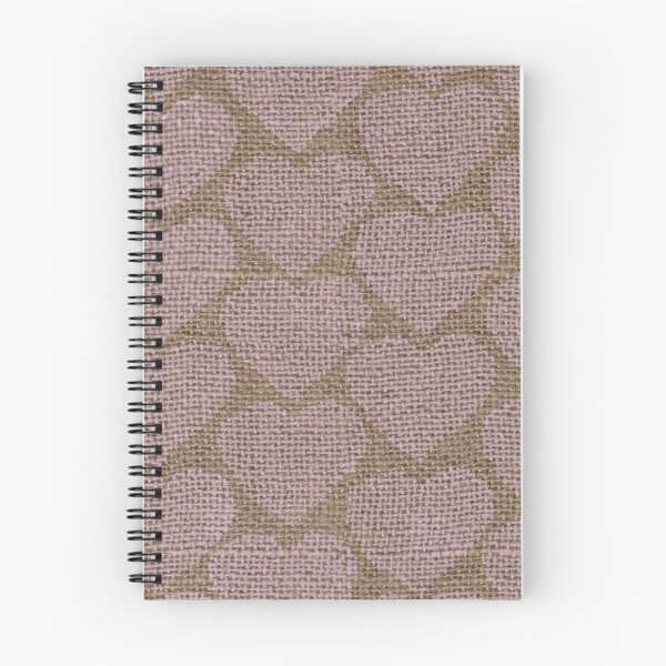Item preview, Pink Hearts on Hessian designed and sold by Jaana Day.