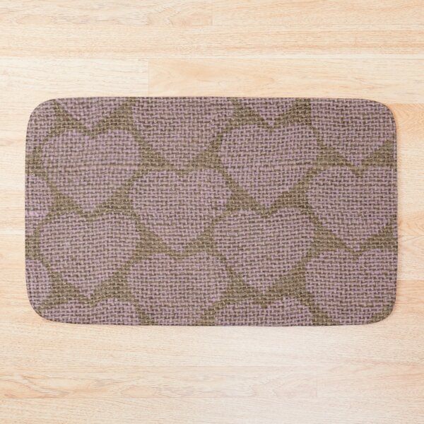 Item preview, Pink Hearts on Hessian designed and sold by Jaana Day.