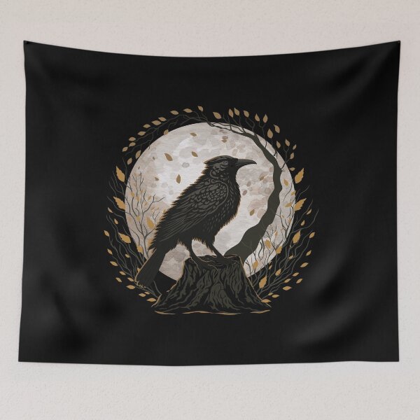 Item preview, Crow Bird Witchcraft Occult Mystical Black Raven designed and sold by gogo-jr.