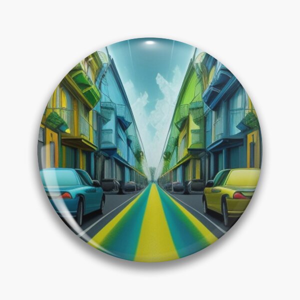 Item preview, The city in yellow and blue  designed and sold by Roxburylane.