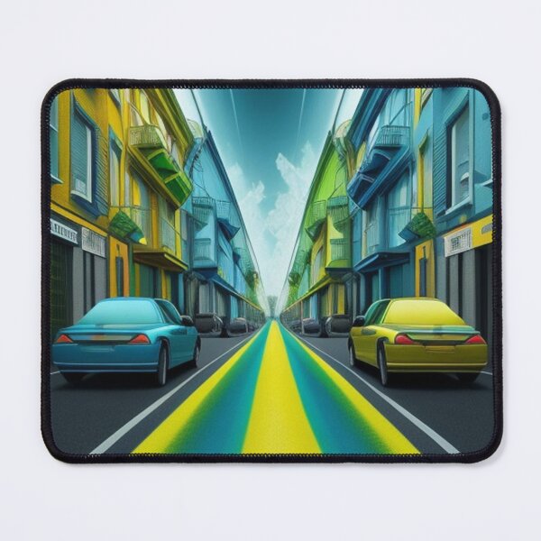 Item preview, The city in yellow and blue designed and sold by Roxburylane.