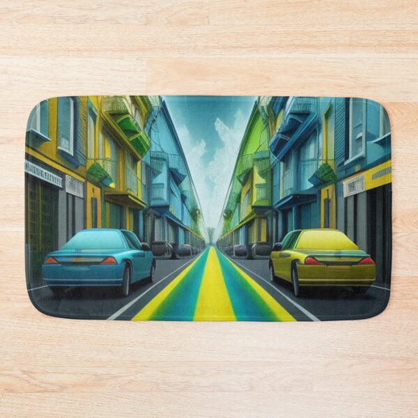 Item preview, The city in yellow and blue  designed and sold by Roxburylane.