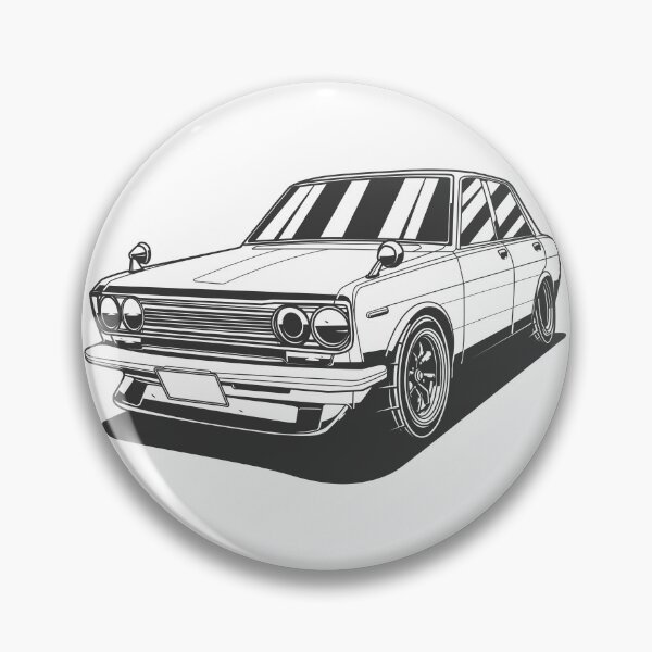 Artikelvorschau, EINFARBIGER SCHWARZ-WEIßER HAKOSUKA SKYLINE GTR entworfen und verkauft von TrilogyMerch.