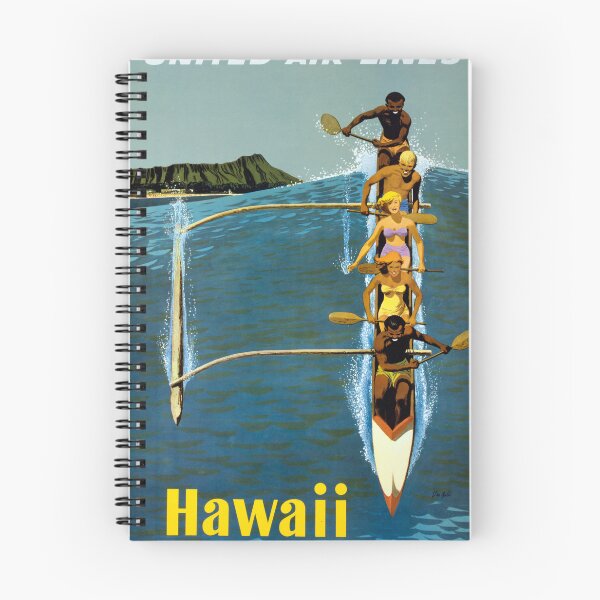 Item preview, STK502155A-Vintage travel poster for United Air Lines to Hawaii. designed and sold by StocktrekImages.