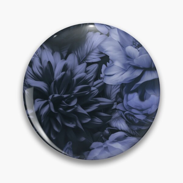 Artikelvorschau, Opulente Barockblumen, stimmungsvolle botanische Kunst, Mitternachtsblau entworfen und verkauft von artsandsoul.