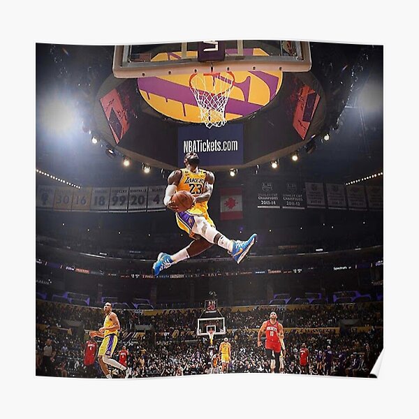 CINEMAFLIX Lebron James Dunk - Sports/Basketball Poster - Measures 16 x 24  inches