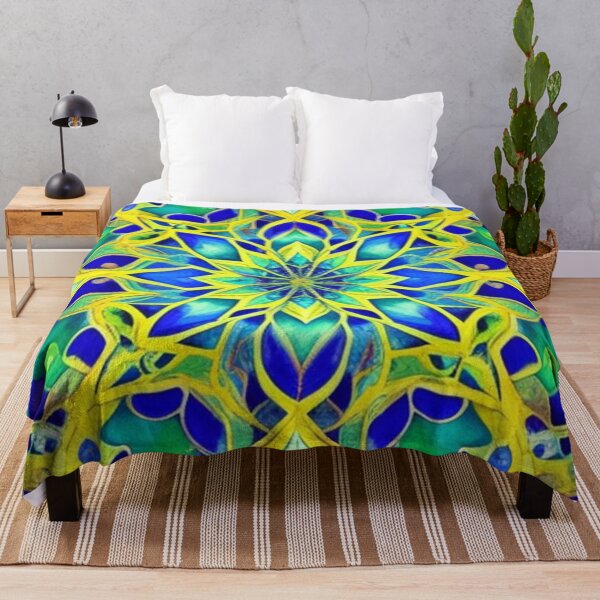 Aperçu de l'œuvre Boho jaune bleu vert créée et vendue par Roxburylane.