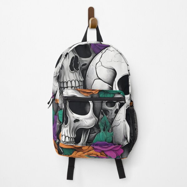 Item preview, Skulls and roses, scary Halloween pattern, horror, death, gothic designed and sold by Mauswohn.