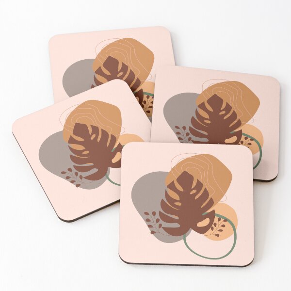 Item preview, ABSTRACT MINIMAL BOHO DESIGN LEAF AND CIRCLES designed and sold by chatzous.