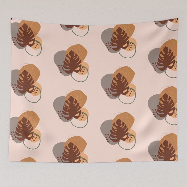 Item preview, ABSTRACT MINIMAL BOHO DESIGN LEAF AND CIRCLES designed and sold by chatzous.