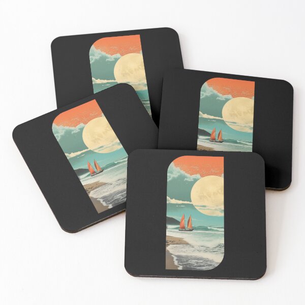 Item preview, Beach collage thin leaf designed and sold by global-designz.