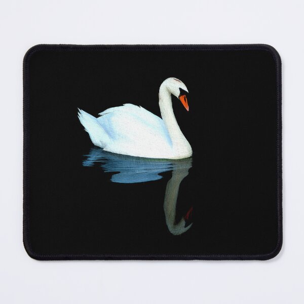 Item preview, Black Bacground swan and reflection. Image created using geometric shapes. designed and sold by EdgyEdgeArt.