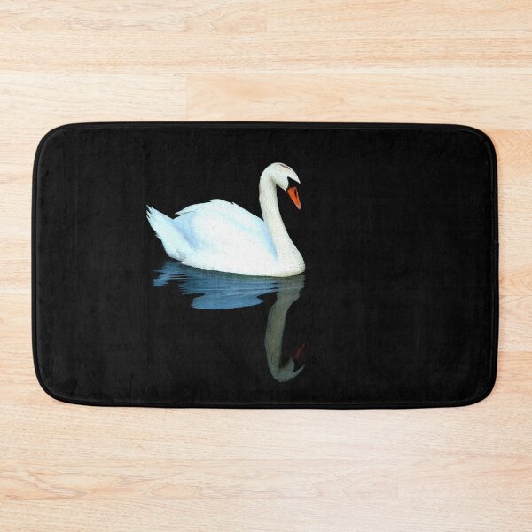 Item preview, Black Bacground swan and reflection. Image created using geometric shapes. designed and sold by EdgyEdgeArt.