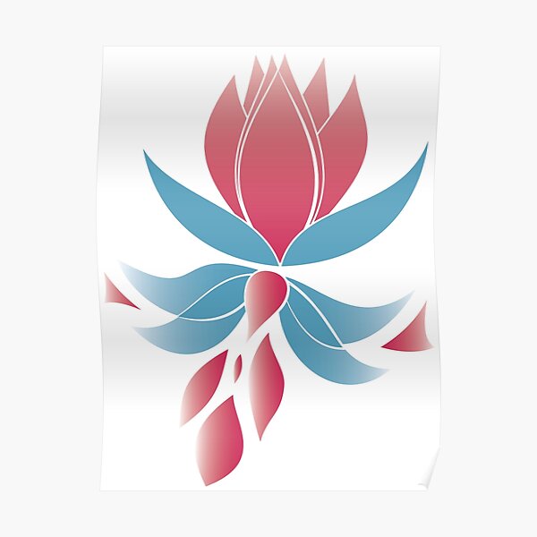 Dark Lotus on the Water Poster