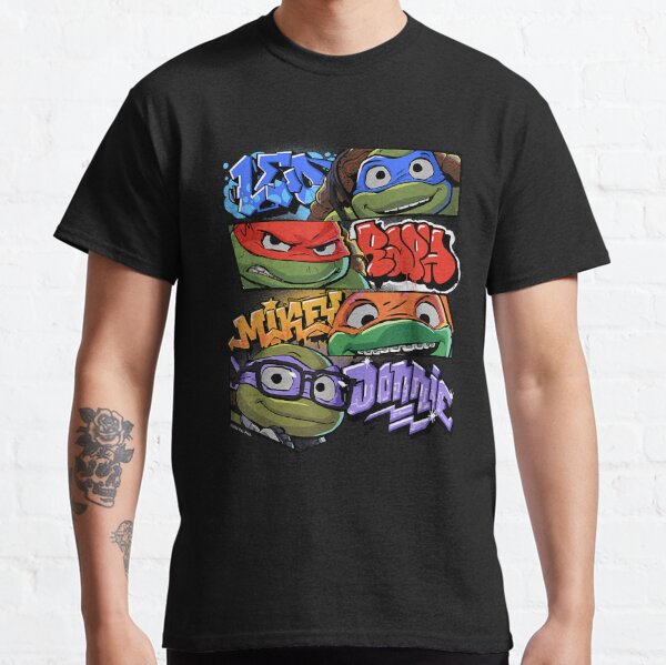 Teenage Mutant Ninja Turtles Mens TMNT Chibi Graphic Black Shirt New S
