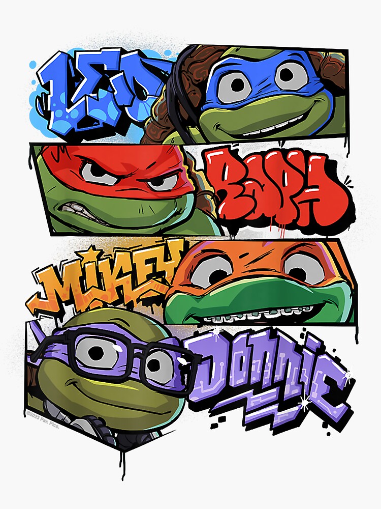 Teenage Mutant Ninja Turtles: Mutant Mayhem Logo with Group T-Shirt