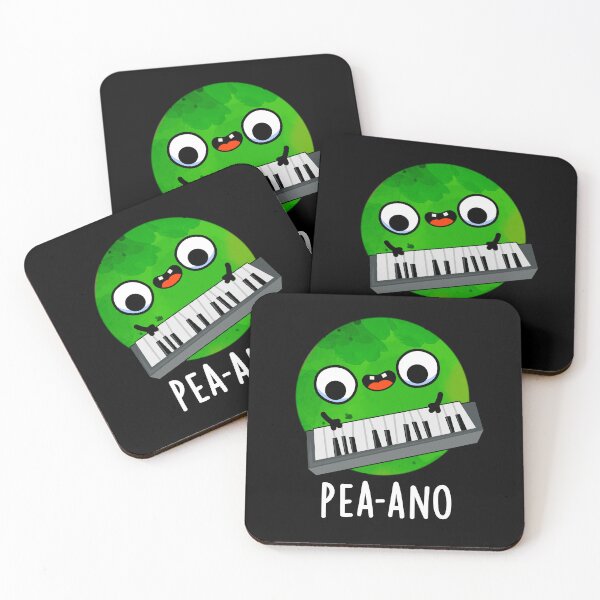 Item preview, Pea-ano Funny Music Veggie Pea Puns (Dark BG) designed and sold by punnybone.