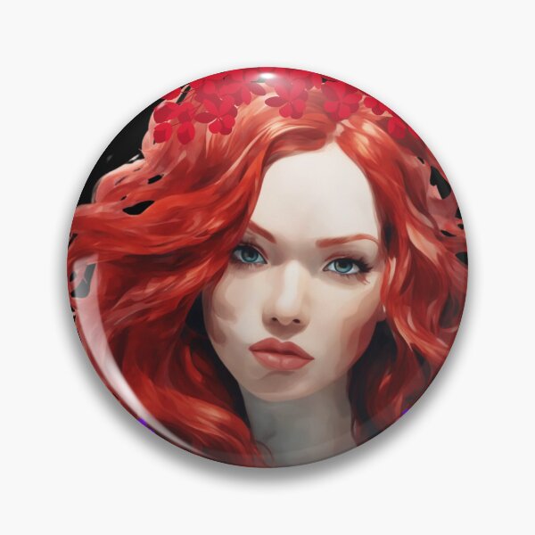 Item preview, Flowered Redhead Mermaid designed and sold by SirenasWorld.