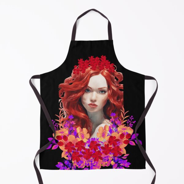 Item preview, Flowered Redhead Mermaid designed and sold by SirenasWorld.