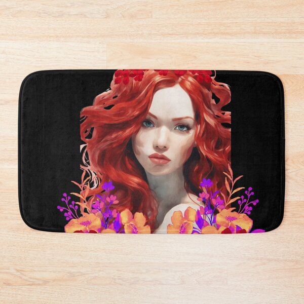 Item preview, Flowered Redhead Mermaid designed and sold by SirenasWorld.