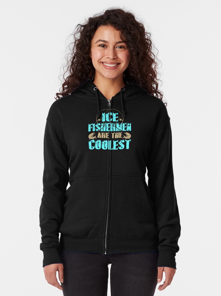 Ice Fishing Fishermen Funny Gifts For Men Women Fisherman Zipped Hoodie  for Sale by arsdgibbons