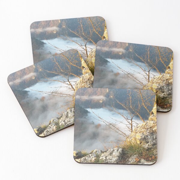 Item preview, View from the top of the mountain, pine, fog, designed and sold by Sunmoonlove.