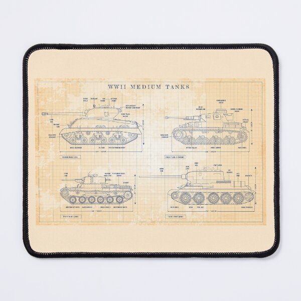 Item preview, WWII Medium Tanks (Old Blue Grid) designed and sold by BGALAXY.