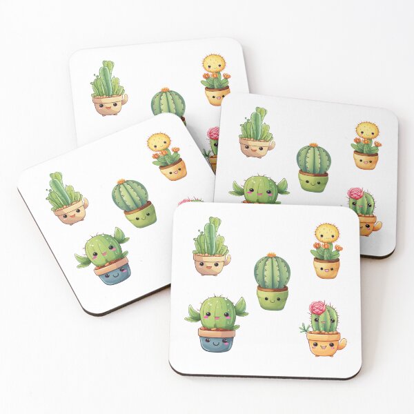Item preview, Cute Kawaii Cactus Pack designed and sold by artfulbitsbyk.