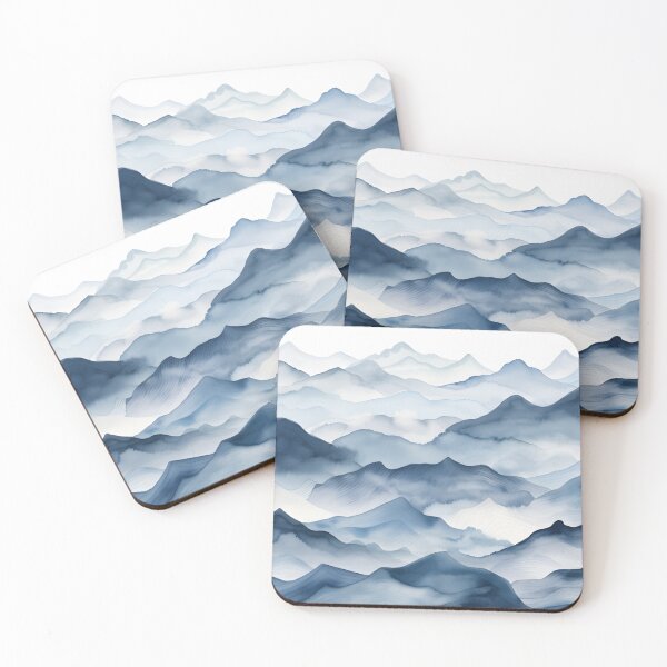 Item preview, Indigo Blue Mountains Abstract Nature designed and sold by trajeado14.
