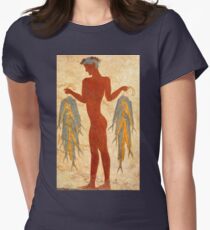 Fresco of the Fisherman from Akrotiri Women's Fitted T-Shirt