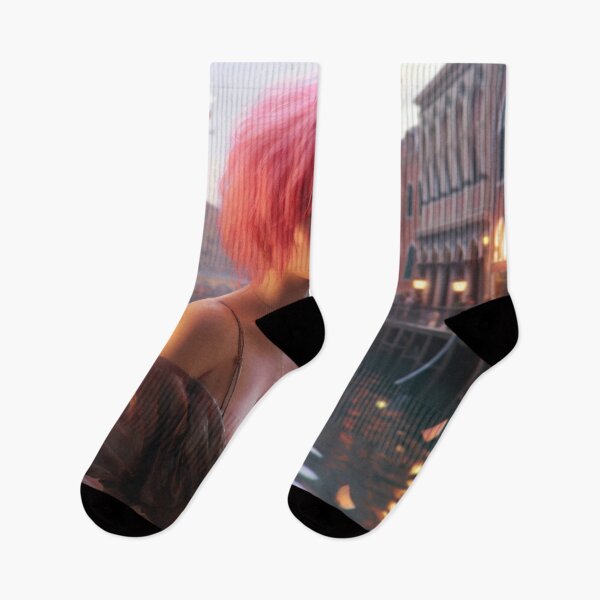 Item preview, Enchanting Visions: A Beautiful Girl with Short Pink Hair in Venice designed and sold by oanaunciuleanu.