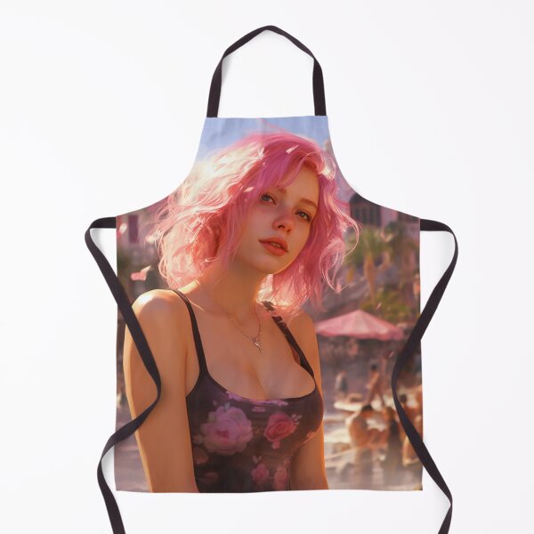 Item preview, Enchanting Visions: A Beautiful Girl with Short Pink Hair in Venice designed and sold by oanaunciuleanu.