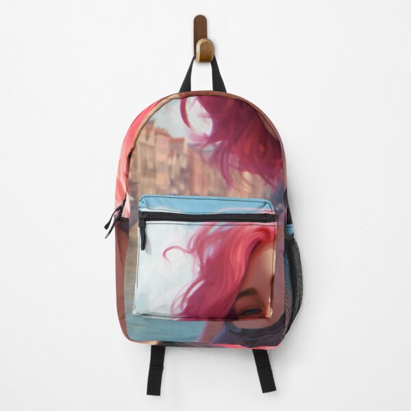Item preview, Enchanting Visions: A Beautiful Girl with Short Pink Hair in Venice designed and sold by oanaunciuleanu.