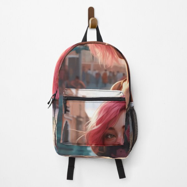 Item preview, Enchanting Visions: A Beautiful Girl with Short Pink Hair in Venice designed and sold by oanaunciuleanu.