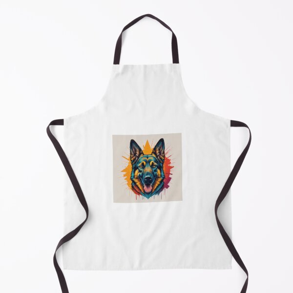 Item preview, German Shepherd Portrait Orange/Red Splash Background designed and sold by GSDDESIGNMERCH.