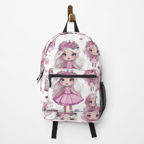 Item preview, Pink Barbi girl, Sweet Pink Barbi Girl with Blonde hair and Birthday cake designed and sold by Piniatá P.