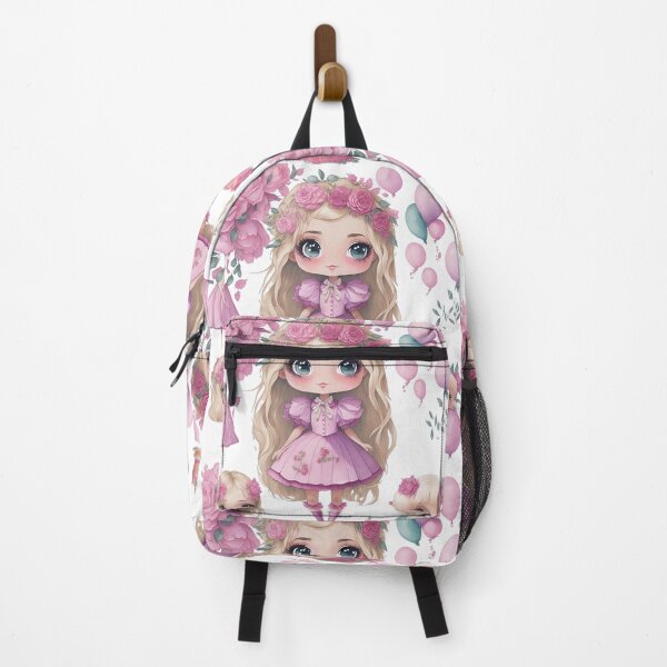 Item preview, Pink Barbi girl, Sweet Pink Barbi Girl with Blonde hair and Birthday cake designed and sold by Piniatá P.