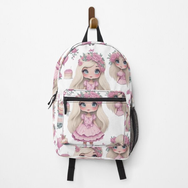 Item preview, Pink Barbi girl, Sweet Pink Barbi Girl with Blonde hair and Birthday cake designed and sold by Piniatá P.