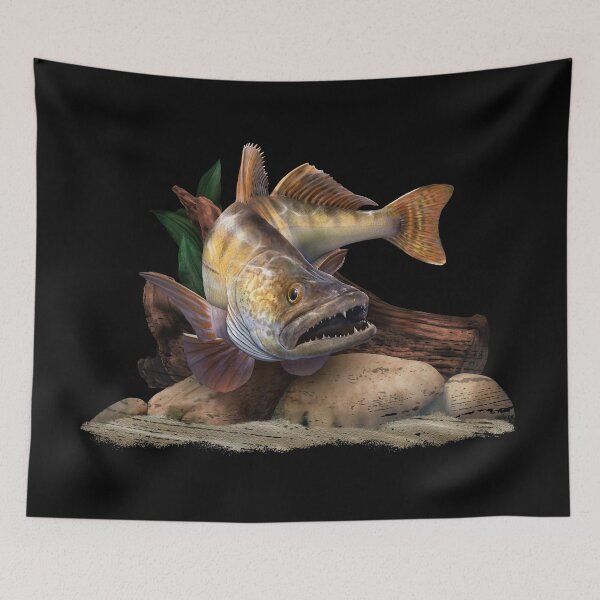 Item preview, Walleye Fishing Illustration, Walleye Fisherman Art designed and sold by MarkusShirts.