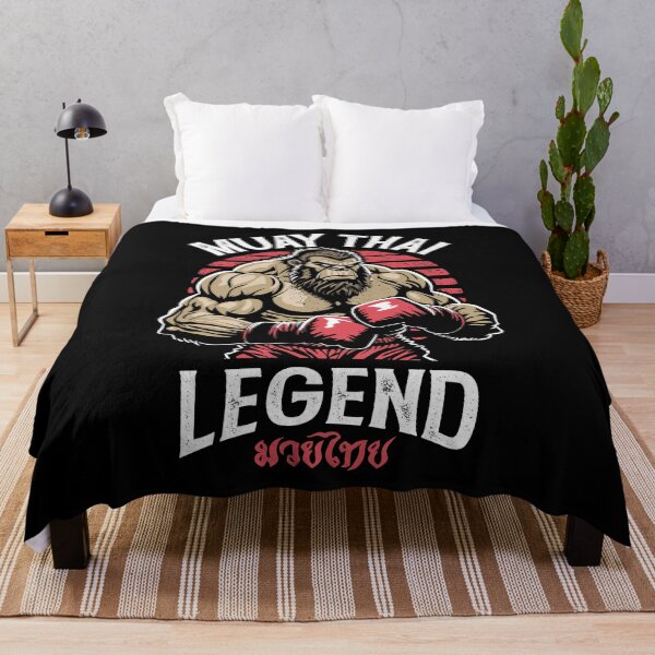 Item preview, Muay Thai Fighter Warrior Legend Bigfoot Sasquatch Boxing designed and sold by GrandeDuc.