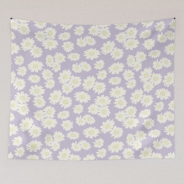 Item preview, mauve lilac purple sunflower mini small ditsy daisy vintage vibe daisies prairie style designed and sold by blomastudios.