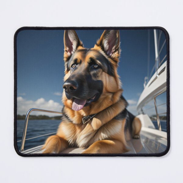 Item preview, German Shepherd Sunbathing On Yacht designed and sold by GSDDESIGNMERCH.